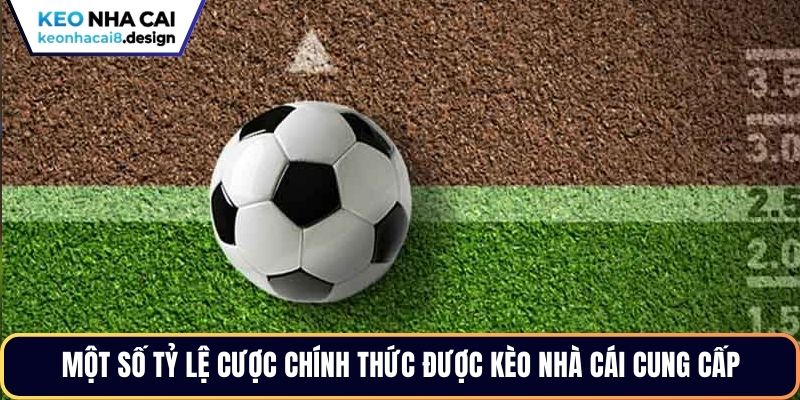 Một số tỷ lệ cược chính thức được Kèo Nhà Cái cung cấp
